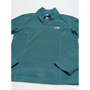 The North Face TKA 100 Fleece‎ Women Small Lightweight Glacier Polartec 1/4 Zip